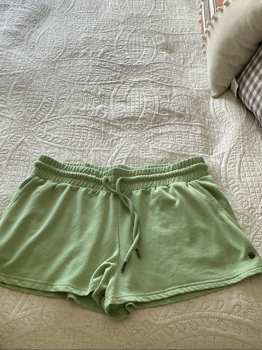 Roxy Light Green Drawstring Women’s Shorts